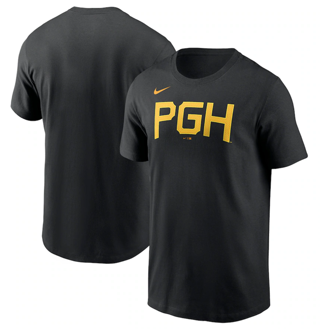 Men's Pittsburgh Pirates Black 2023 City Connect Wordmark T-Shirt